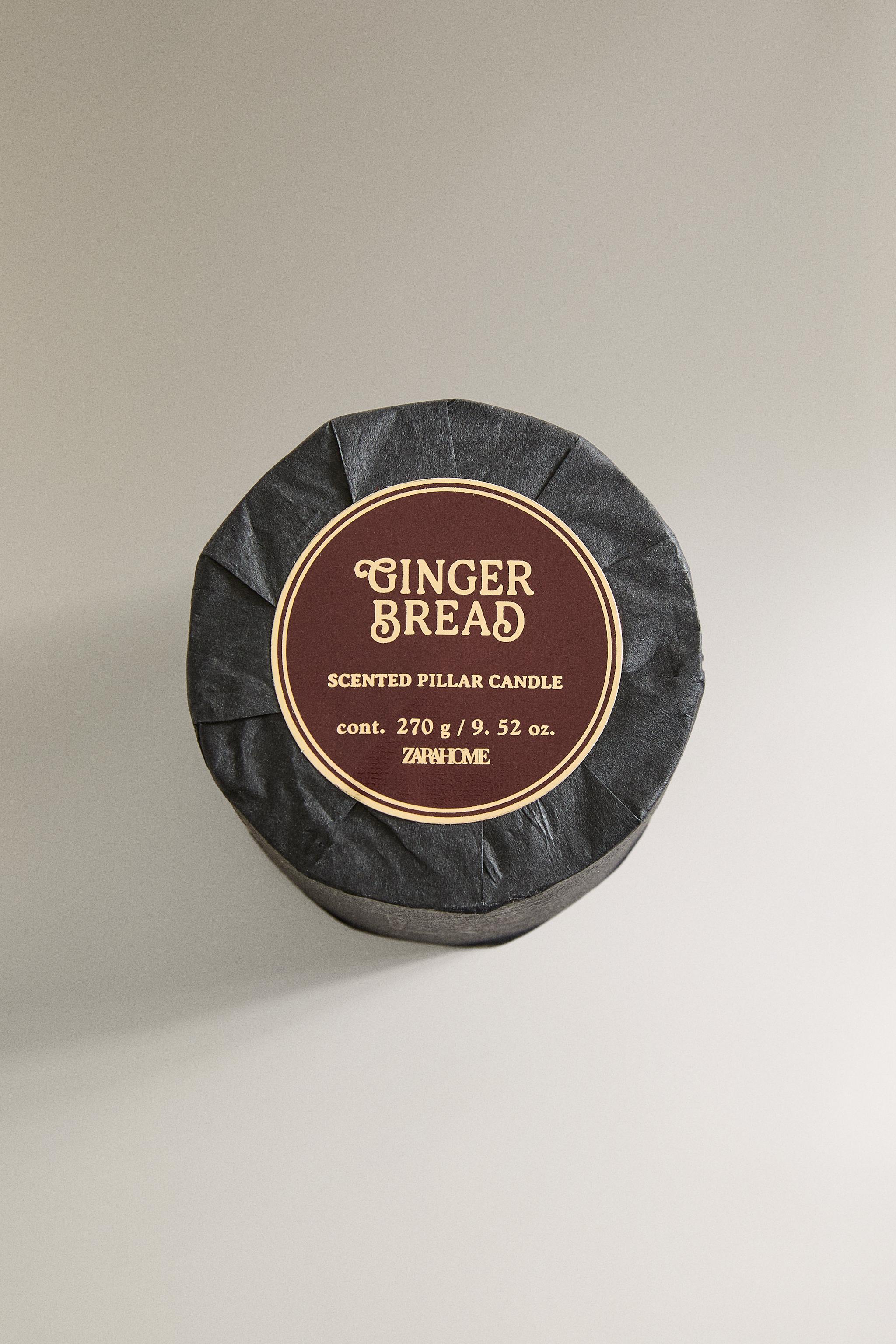 SMALL GINGERBREAD CYLINDRICAL SCENTED CANDLE